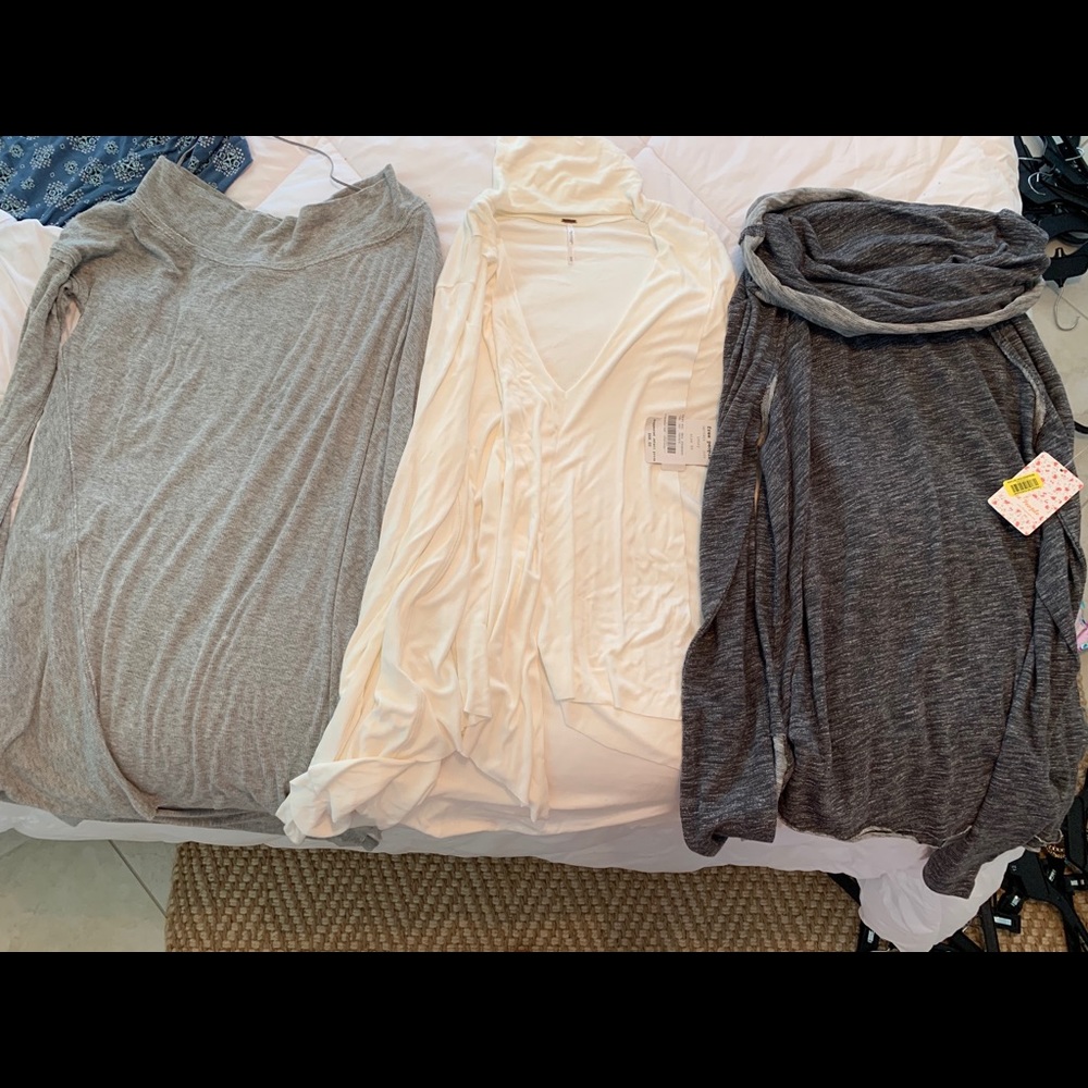 Lot of 5 FREE PEOPLE tops tunics XS MEDIUM